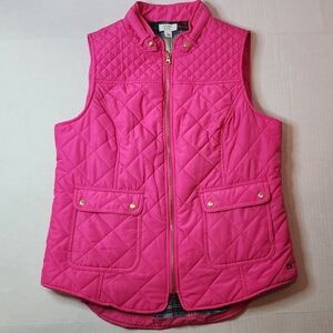 Crown & Ivy Pink Quilted Vest